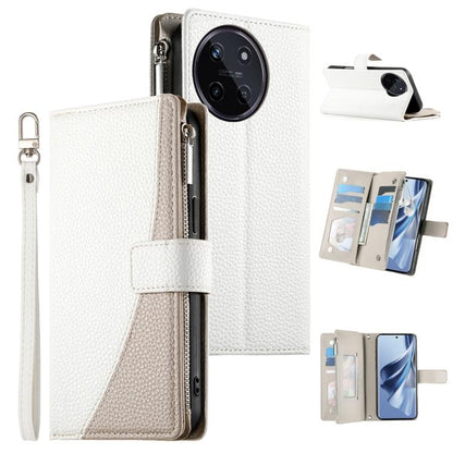 Stitching Multi-card Zipper Wallet Leather Phone Case with Short Strap, For Realme 12 5G / 12x 5G / C65 5G, For Realme GT 6 / GT Neo6 / GT Neo6 SE, For Realme C67 4G / Realme 12 Lite Global, For Realme 12 Pro / 12 Pro+                                  ...