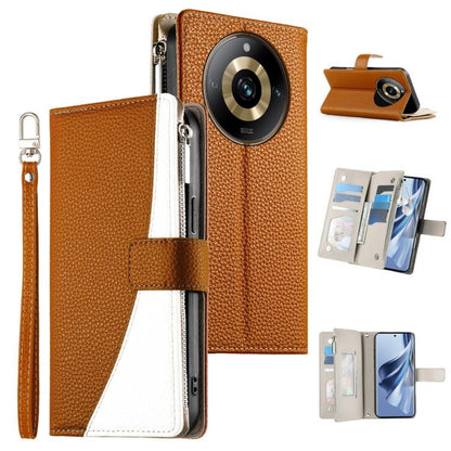 Stitching Multi-card Zipper Wallet Leather Phone Case with Short Strap, For Realme 12 5G / 12x 5G / C65 5G, For Realme GT 6 / GT Neo6 / GT Neo6 SE, For Realme C67 4G / Realme 12 Lite Global, For Realme 12 Pro / 12 Pro+                                  ...