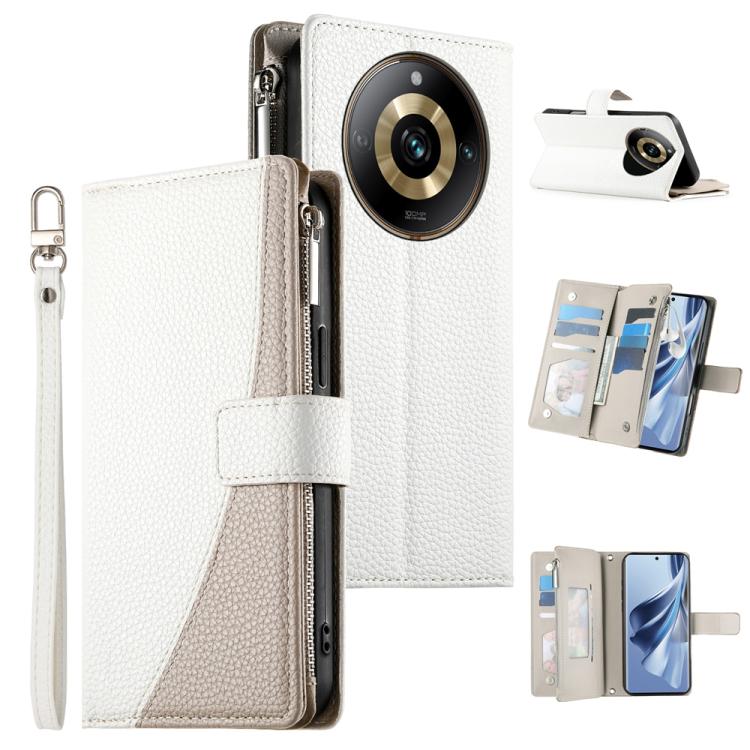 Stitching Multi-card Zipper Wallet Leather Phone Case with Short Strap, For Realme 12 5G / 12x 5G / C65 5G, For Realme GT 6 / GT Neo6 / GT Neo6 SE, For Realme C67 4G / Realme 12 Lite Global, For Realme 12 Pro / 12 Pro+                                  ...