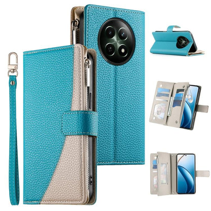 Stitching Multi-card Zipper Wallet Leather Phone Case with Short Strap, For Realme 12 5G / 12x 5G / C65 5G, For Realme GT 6 / GT Neo6 / GT Neo6 SE, For Realme C67 4G / Realme 12 Lite Global, For Realme 12 Pro / 12 Pro+                                  ...