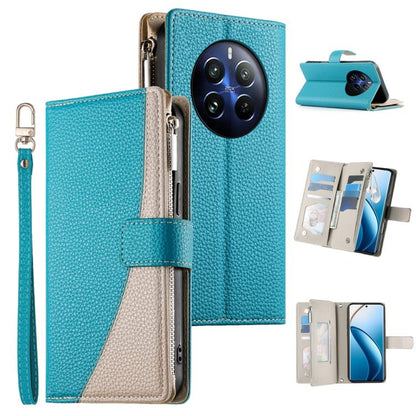 Stitching Multi-card Zipper Wallet Leather Phone Case with Short Strap, For Realme 12 5G / 12x 5G / C65 5G, For Realme GT 6 / GT Neo6 / GT Neo6 SE, For Realme C67 4G / Realme 12 Lite Global, For Realme 12 Pro / 12 Pro+                                  ...