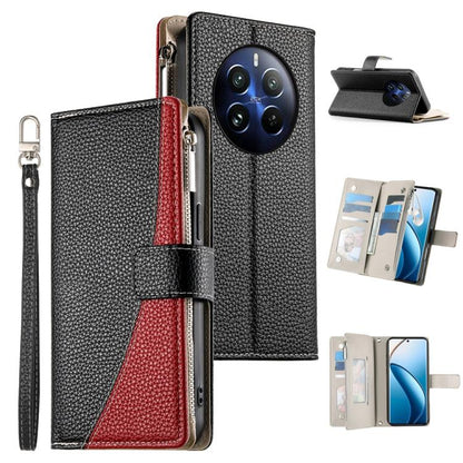 Stitching Multi-card Zipper Wallet Leather Phone Case with Short Strap, For Realme 12 5G / 12x 5G / C65 5G, For Realme GT 6 / GT Neo6 / GT Neo6 SE, For Realme C67 4G / Realme 12 Lite Global, For Realme 12 Pro / 12 Pro+                                  ...