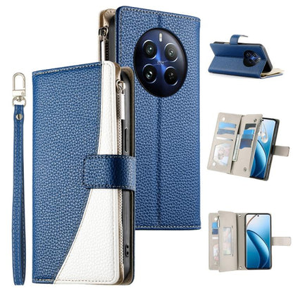 Stitching Multi-card Zipper Wallet Leather Phone Case with Short Strap, For Realme 12 5G / 12x 5G / C65 5G, For Realme GT 6 / GT Neo6 / GT Neo6 SE, For Realme C67 4G / Realme 12 Lite Global, For Realme 12 Pro / 12 Pro+                                  ...