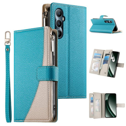 Stitching Multi-card Zipper Wallet Leather Phone Case with Short Strap, For Realme 12 5G / 12x 5G / C65 5G, For Realme GT 6 / GT Neo6 / GT Neo6 SE, For Realme C67 4G / Realme 12 Lite Global, For Realme 12 Pro / 12 Pro+                                  ...