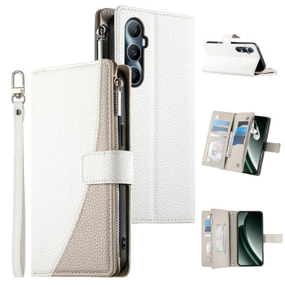 Stitching Multi-card Zipper Wallet Leather Phone Case with Short Strap, For Realme 12 5G / 12x 5G / C65 5G, For Realme GT 6 / GT Neo6 / GT Neo6 SE, For Realme C67 4G / Realme 12 Lite Global, For Realme 12 Pro / 12 Pro+                                  ...