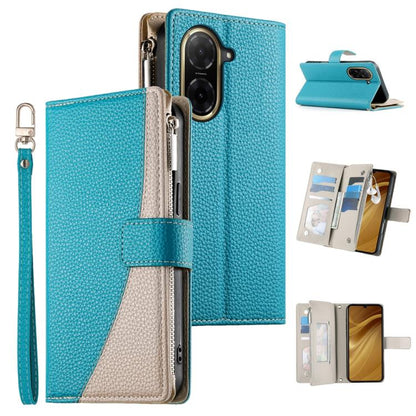 Stitching Multi-card Zipper Wallet Leather Phone Case with Short Strap, For Redmi A7 Pro 4G / 5G 171mm / Poco C85x 5G, For Redmi 15a 5G, For Redmi Turbo 5 Max 5G / Poco X8 Pro Max 5G, For Redmi Note 15 Pro+ 5G 163.3mm / Poco M8 Pro 5G                  ...