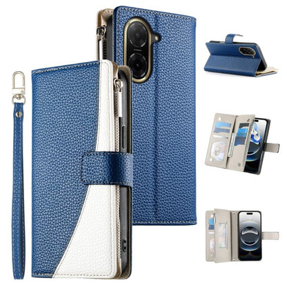 Stitching Multi-card Zipper Wallet Leather Phone Case with Short Strap, For Redmi A7 Pro 4G / 5G 171mm / Poco C85x 5G, For Redmi 15a 5G, For Redmi Turbo 5 Max 5G / Poco X8 Pro Max 5G, For Redmi Note 15 Pro+ 5G 163.3mm / Poco M8 Pro 5G                  ...