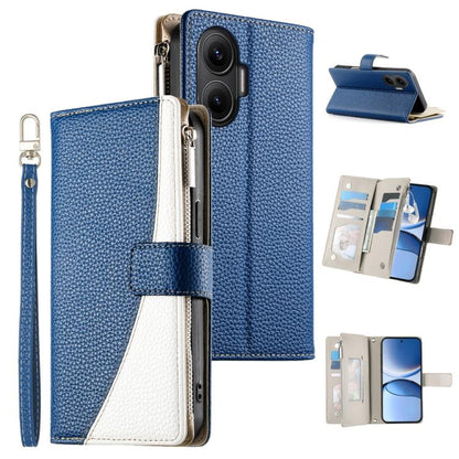 Stitching Multi-card Zipper Wallet Leather Phone Case with Short Strap, For Redmi A7 Pro 4G / 5G 171mm / Poco C85x 5G, For Redmi 15a 5G, For Redmi Turbo 5 Max 5G / Poco X8 Pro Max 5G, For Redmi Note 15 Pro+ 5G 163.3mm / Poco M8 Pro 5G                  ...