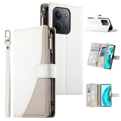 Stitching Multi-card Zipper Wallet Leather Phone Case with Short Strap, For Redmi A7 Pro 4G / 5G 171mm / Poco C85x 5G, For Redmi 15a 5G, For Redmi Turbo 5 Max 5G / Poco X8 Pro Max 5G, For Redmi Note 15 Pro+ 5G 163.3mm / Poco M8 Pro 5G                  ...