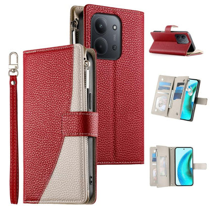 Stitching Multi-card Zipper Wallet Leather Phone Case with Short Strap, For Redmi A7 Pro 4G / 5G 171mm / Poco C85x 5G, For Redmi 15a 5G, For Redmi Turbo 5 Max 5G / Poco X8 Pro Max 5G, For Redmi Note 15 Pro+ 5G 163.3mm / Poco M8 Pro 5G                  ...