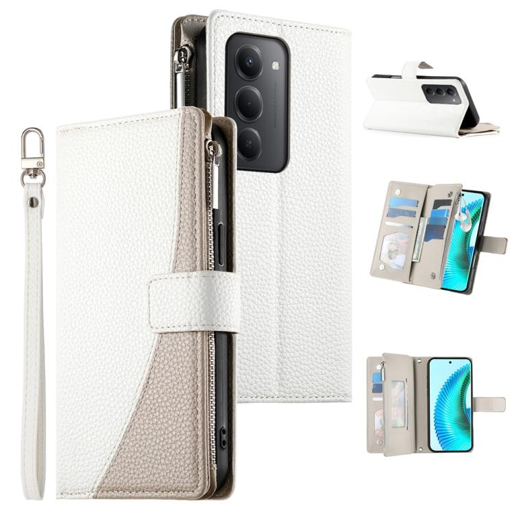 Stitching Multi-card Zipper Wallet Leather Phone Case with Short Strap, For Redmi A7 Pro 4G / 5G 171mm / Poco C85x 5G, For Redmi 15a 5G, For Redmi Turbo 5 Max 5G / Poco X8 Pro Max 5G, For Redmi Note 15 Pro+ 5G 163.3mm / Poco M8 Pro 5G                  ...