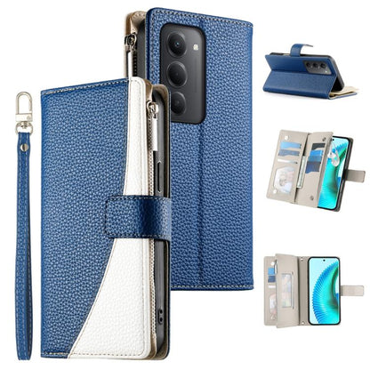 Stitching Multi-card Zipper Wallet Leather Phone Case with Short Strap, For Redmi A7 Pro 4G / 5G 171mm / Poco C85x 5G, For Redmi 15a 5G, For Redmi Turbo 5 Max 5G / Poco X8 Pro Max 5G, For Redmi Note 15 Pro+ 5G 163.3mm / Poco M8 Pro 5G                  ...