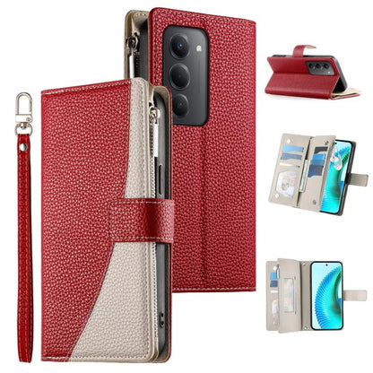 Stitching Multi-card Zipper Wallet Leather Phone Case with Short Strap, For Redmi A7 Pro 4G / 5G 171mm / Poco C85x 5G, For Redmi 15a 5G, For Redmi Turbo 5 Max 5G / Poco X8 Pro Max 5G, For Redmi Note 15 Pro+ 5G 163.3mm / Poco M8 Pro 5G                  ...