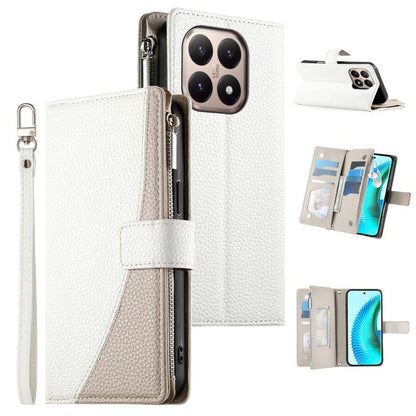 Stitching Multi-card Zipper Wallet Leather Phone Case with Short Strap, For Redmi A7 Pro 4G / 5G 171mm / Poco C85x 5G, For Redmi 15a 5G, For Redmi Turbo 5 Max 5G / Poco X8 Pro Max 5G, For Redmi Note 15 Pro+ 5G 163.3mm / Poco M8 Pro 5G                  ...