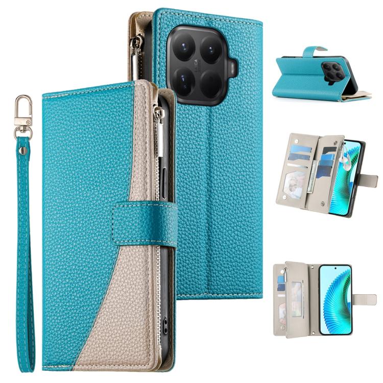 Stitching Multi-card Zipper Wallet Leather Phone Case with Short Strap, For Redmi A7 Pro 4G / 5G 171mm / Poco C85x 5G, For Redmi 15a 5G, For Redmi Turbo 5 Max 5G / Poco X8 Pro Max 5G, For Redmi Note 15 Pro+ 5G 163.3mm / Poco M8 Pro 5G                  ...