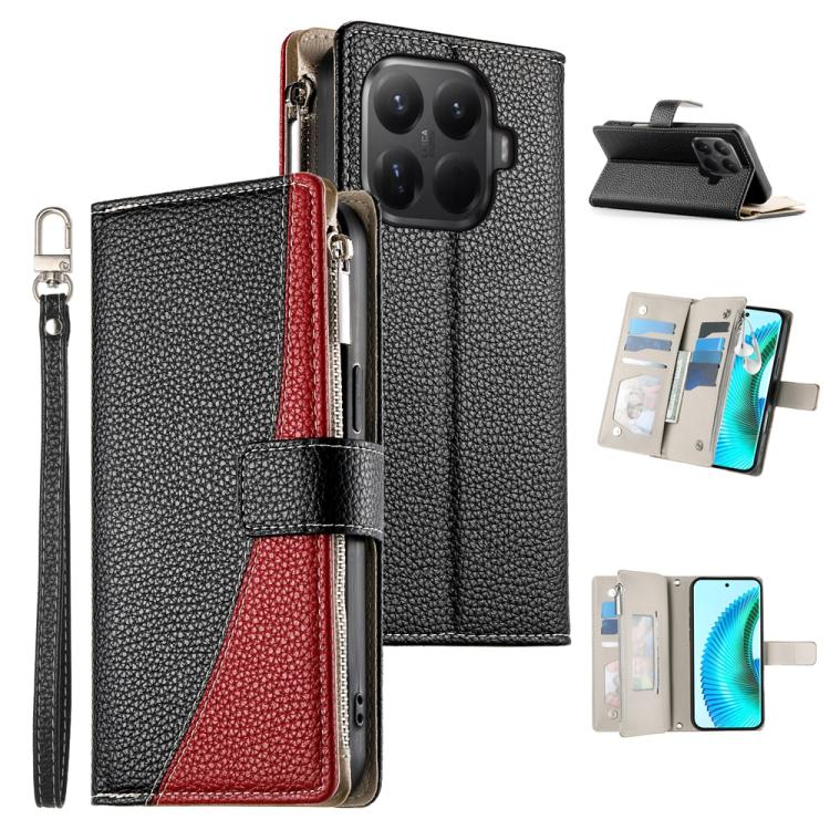 Stitching Multi-card Zipper Wallet Leather Phone Case with Short Strap, For Redmi A7 Pro 4G / 5G 171mm / Poco C85x 5G, For Redmi 15a 5G, For Redmi Turbo 5 Max 5G / Poco X8 Pro Max 5G, For Redmi Note 15 Pro+ 5G 163.3mm / Poco M8 Pro 5G                  ...