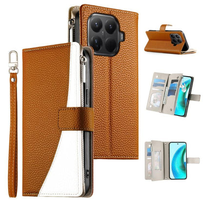 Stitching Multi-card Zipper Wallet Leather Phone Case with Short Strap, For Redmi A7 Pro 4G / 5G 171mm / Poco C85x 5G, For Redmi 15a 5G, For Redmi Turbo 5 Max 5G / Poco X8 Pro Max 5G, For Redmi Note 15 Pro+ 5G 163.3mm / Poco M8 Pro 5G                  ...