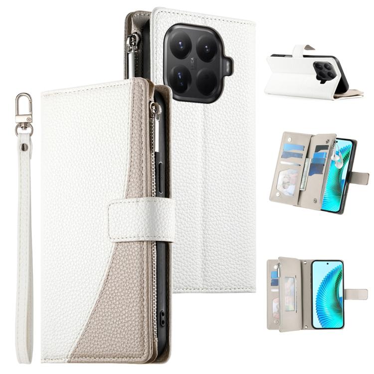 Stitching Multi-card Zipper Wallet Leather Phone Case with Short Strap, For Redmi A7 Pro 4G / 5G 171mm / Poco C85x 5G, For Redmi 15a 5G, For Redmi Turbo 5 Max 5G / Poco X8 Pro Max 5G, For Redmi Note 15 Pro+ 5G 163.3mm / Poco M8 Pro 5G                  ...