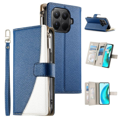 Stitching Multi-card Zipper Wallet Leather Phone Case with Short Strap, For Redmi A7 Pro 4G / 5G 171mm / Poco C85x 5G, For Redmi 15a 5G, For Redmi Turbo 5 Max 5G / Poco X8 Pro Max 5G, For Redmi Note 15 Pro+ 5G 163.3mm / Poco M8 Pro 5G                  ...
