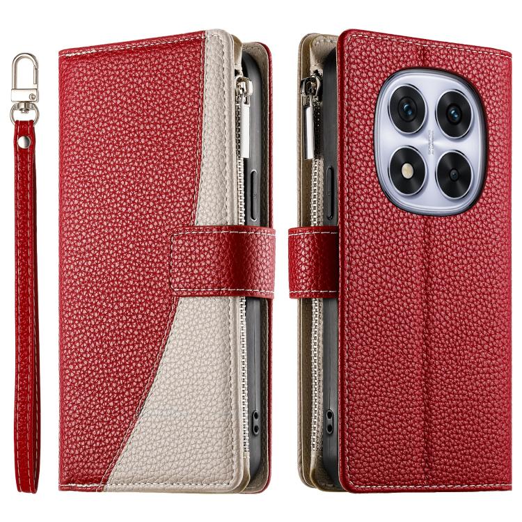 Stitching Multi-card Zipper Wallet Leather Phone Case with Short Strap, For Redmi A7 Pro 4G / 5G 171mm / Poco C85x 5G, For Redmi 15a 5G, For Redmi Turbo 5 Max 5G / Poco X8 Pro Max 5G, For Redmi Note 15 Pro+ 5G 163.3mm / Poco M8 Pro 5G                  ...