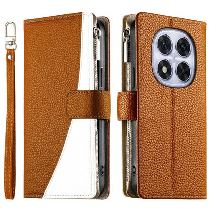 Stitching Multi-card Zipper Wallet Leather Phone Case with Short Strap, For Redmi A7 Pro 4G / 5G 171mm / Poco C85x 5G, For Redmi 15a 5G, For Redmi Turbo 5 Max 5G / Poco X8 Pro Max 5G, For Redmi Note 15 Pro+ 5G 163.3mm / Poco M8 Pro 5G                  ...