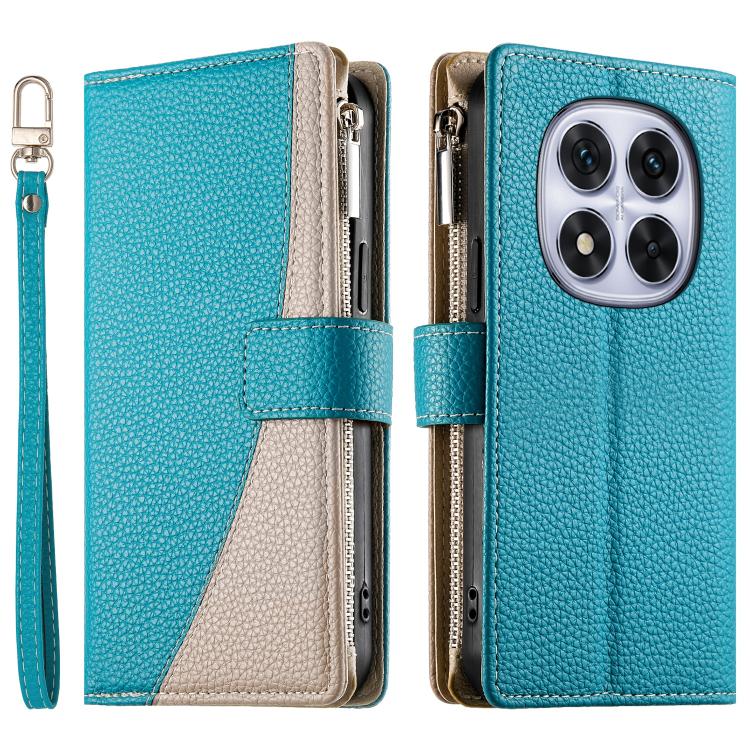 Stitching Multi-card Zipper Wallet Leather Phone Case with Short Strap, For Redmi A7 Pro 4G / 5G 171mm / Poco C85x 5G, For Redmi 15a 5G, For Redmi Turbo 5 Max 5G / Poco X8 Pro Max 5G, For Redmi Note 15 Pro+ 5G 163.3mm / Poco M8 Pro 5G                  ...