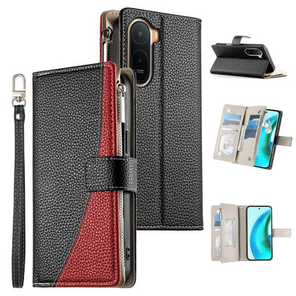 Stitching Multi-card Zipper Wallet Leather Phone Case with Short Strap, For Redmi A7 Pro 4G / 5G 171mm / Poco C85x 5G, For Redmi 15a 5G, For Redmi Turbo 5 Max 5G / Poco X8 Pro Max 5G, For Redmi Note 15 Pro+ 5G 163.3mm / Poco M8 Pro 5G                  ...