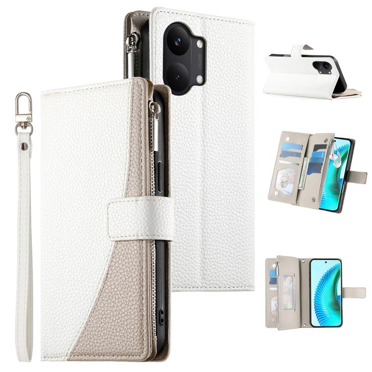 Stitching Multi-card Zipper Wallet Leather Phone Case with Short Strap, For Redmi A7 Pro 4G / 5G 171mm / Poco C85x 5G, For Redmi 15a 5G, For Redmi Turbo 5 Max 5G / Poco X8 Pro Max 5G, For Redmi Note 15 Pro+ 5G 163.3mm / Poco M8 Pro 5G                  ...