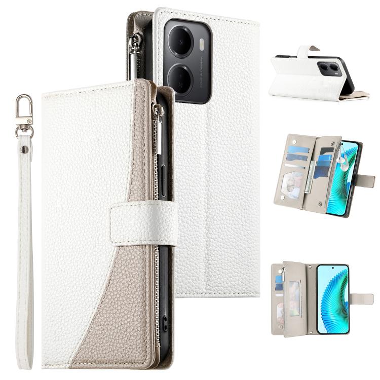 Stitching Multi-card Zipper Wallet Leather Phone Case with Short Strap, For Redmi A7 Pro 4G / 5G 171mm / Poco C85x 5G, For Redmi 15a 5G, For Redmi Turbo 5 Max 5G / Poco X8 Pro Max 5G, For Redmi Note 15 Pro+ 5G 163.3mm / Poco M8 Pro 5G                  ...