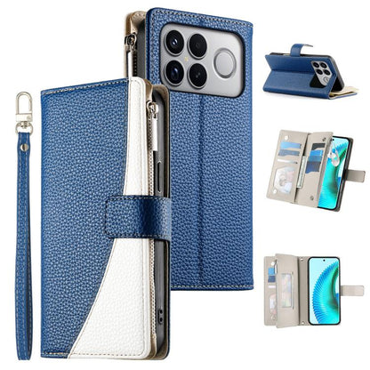 Stitching Multi-card Zipper Wallet Leather Phone Case with Short Strap, For Redmi A7 Pro 4G / 5G 171mm / Poco C85x 5G, For Redmi 15a 5G, For Redmi Turbo 5 Max 5G / Poco X8 Pro Max 5G, For Redmi Note 15 Pro+ 5G 163.3mm / Poco M8 Pro 5G                  ...