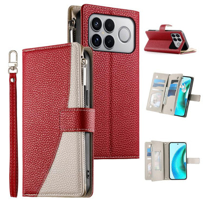 Stitching Multi-card Zipper Wallet Leather Phone Case with Short Strap, For Redmi A7 Pro 4G / 5G 171mm / Poco C85x 5G, For Redmi 15a 5G, For Redmi Turbo 5 Max 5G / Poco X8 Pro Max 5G, For Redmi Note 15 Pro+ 5G 163.3mm / Poco M8 Pro 5G                  ...