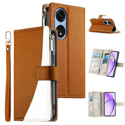 Stitching Multi-card Zipper Wallet Leather Phone Case with Short Strap, For OPPO Reno11 F / F25 Pro India, For OPPO Reno11 Global, For OPPO Reno11 Pro Global, For OPPO A18 / A38 Global, For OPPO A58 4G Global, For OPPO Reno10 / Reno10 Pro Global       ...