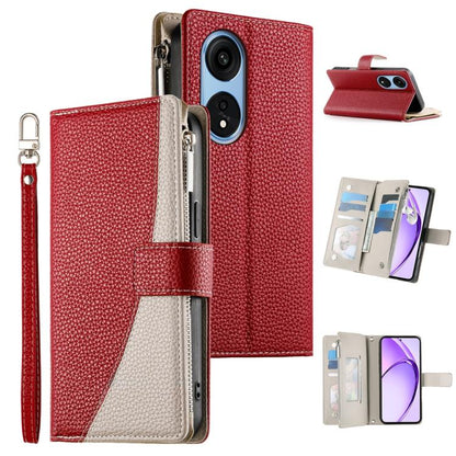 Stitching Multi-card Zipper Wallet Leather Phone Case with Short Strap, For OPPO Reno11 F / F25 Pro India, For OPPO Reno11 Global, For OPPO Reno11 Pro Global, For OPPO A18 / A38 Global, For OPPO A58 4G Global, For OPPO Reno10 / Reno10 Pro Global       ...