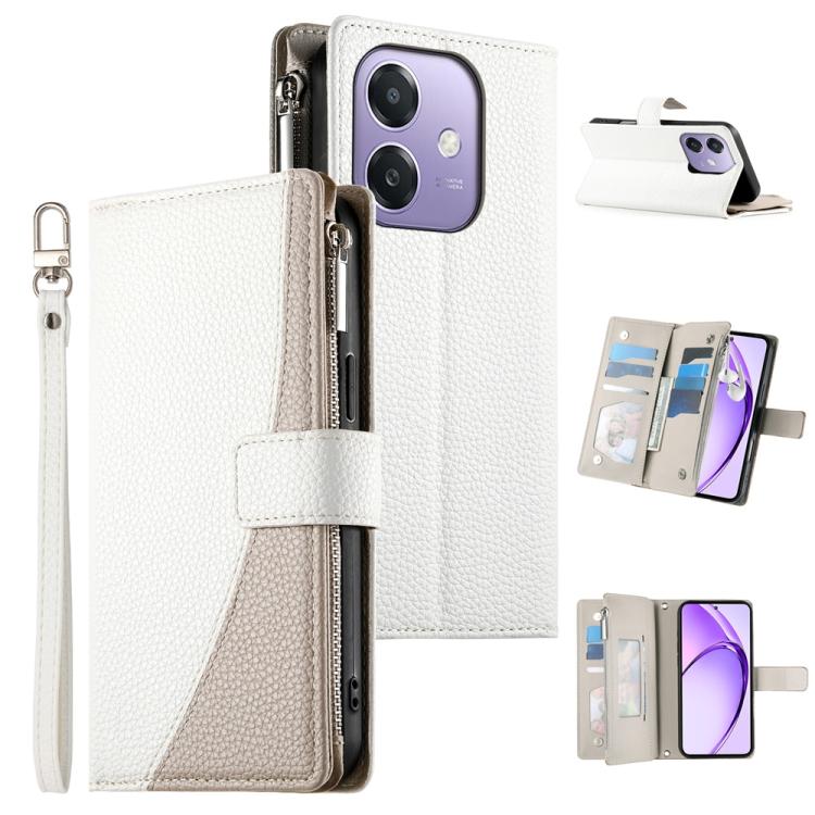 Stitching Multi-card Zipper Wallet Leather Phone Case with Short Strap, For OPPO Reno16 F 5G / Reno16 FS 5G, For OPPO Reno15 F 5G, For OPPO Reno15 5G / Reno 15c 5G, For OPPO A6x 5G / A6 5G Global, For OPPO A6 Pro 4G / 5G Global / F31 5G                ...