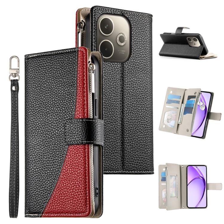 Stitching Multi-card Zipper Wallet Leather Phone Case with Short Strap, For OPPO Reno16 F 5G / Reno16 FS 5G, For OPPO Reno15 F 5G, For OPPO Reno15 5G / Reno 15c 5G, For OPPO A6x 5G / A6 5G Global, For OPPO A6 Pro 4G / 5G Global / F31 5G                ...