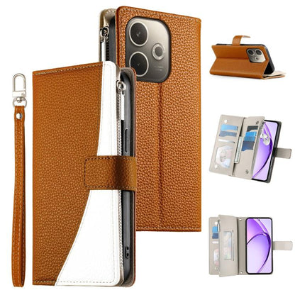 Stitching Multi-card Zipper Wallet Leather Phone Case with Short Strap, For OPPO Reno16 F 5G / Reno16 FS 5G, For OPPO Reno15 F 5G, For OPPO Reno15 5G / Reno 15c 5G, For OPPO A6x 5G / A6 5G Global, For OPPO A6 Pro 4G / 5G Global / F31 5G                ...