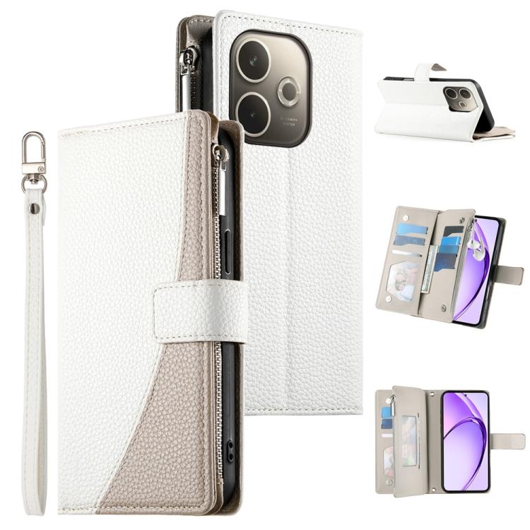 Stitching Multi-card Zipper Wallet Leather Phone Case with Short Strap, For OPPO Reno16 F 5G / Reno16 FS 5G, For OPPO Reno15 F 5G, For OPPO Reno15 5G / Reno 15c 5G, For OPPO A6x 5G / A6 5G Global, For OPPO A6 Pro 4G / 5G Global / F31 5G                ...