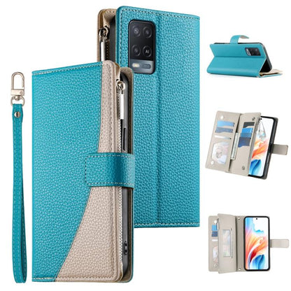 Stitching Multi-card Zipper Wallet Leather Phone Case with Short Strap, For OPPO Reno11 F / F25 Pro India, For OPPO Reno11 Global, For OPPO Reno11 Pro Global, For OPPO A18 / A38 Global, For OPPO A58 4G Global, For OPPO Reno10 / Reno10 Pro Global       ...