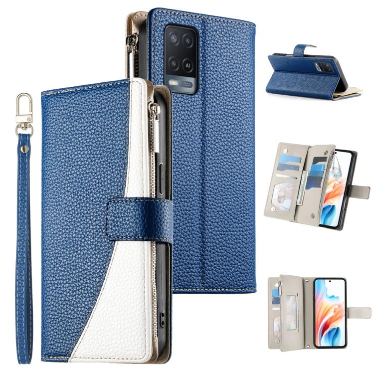 Stitching Multi-card Zipper Wallet Leather Phone Case with Short Strap, For OPPO Reno11 F / F25 Pro India, For OPPO Reno11 Global, For OPPO Reno11 Pro Global, For OPPO A18 / A38 Global, For OPPO A58 4G Global, For OPPO Reno10 / Reno10 Pro Global       ...