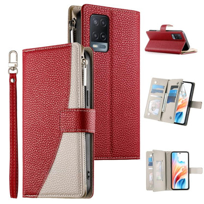 Stitching Multi-card Zipper Wallet Leather Phone Case with Short Strap, For OPPO Reno11 F / F25 Pro India, For OPPO Reno11 Global, For OPPO Reno11 Pro Global, For OPPO A18 / A38 Global, For OPPO A58 4G Global, For OPPO Reno10 / Reno10 Pro Global       ...
