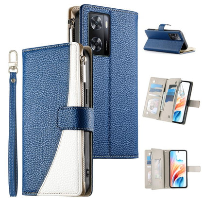 Stitching Multi-card Zipper Wallet Leather Phone Case with Short Strap, For OPPO Reno11 F / F25 Pro India, For OPPO Reno11 Global, For OPPO Reno11 Pro Global, For OPPO A18 / A38 Global, For OPPO A58 4G Global, For OPPO Reno10 / Reno10 Pro Global       ...