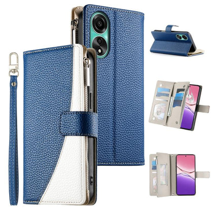 Stitching Multi-card Zipper Wallet Leather Phone Case with Short Strap, For OPPO Reno11 F / F25 Pro India, For OPPO Reno11 Global, For OPPO Reno11 Pro Global, For OPPO A18 / A38 Global, For OPPO A58 4G Global, For OPPO Reno10 / Reno10 Pro Global       ...
