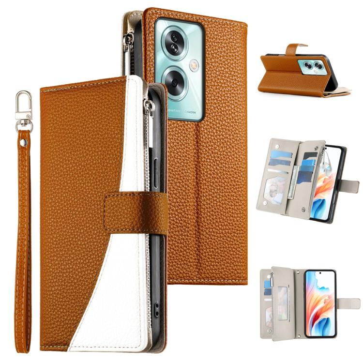 Stitching Multi-card Zipper Wallet Leather Phone Case with Short Strap, For OPPO Reno16 F 5G / Reno16 FS 5G, For OPPO Reno15 F 5G, For OPPO Reno15 5G / Reno 15c 5G, For OPPO A6x 5G / A6 5G Global, For OPPO A6 Pro 4G / 5G Global / F31 5G                ...