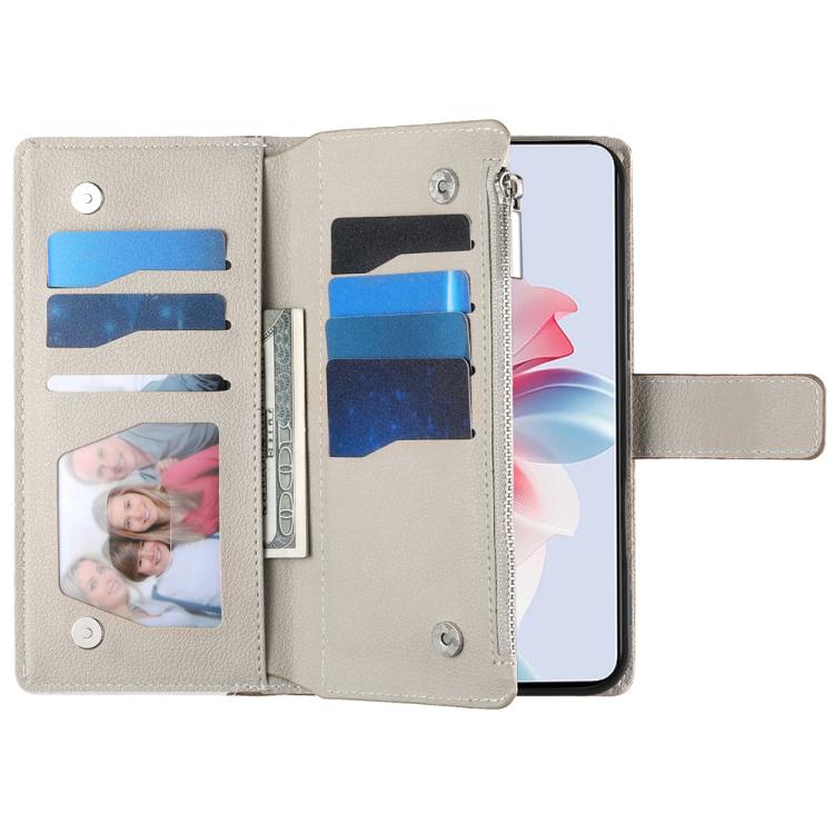 Stitching Multi-card Zipper Wallet Leather Phone Case with Short Strap, For OPPO Reno11 F / F25 Pro India, For OPPO Reno11 Global, For OPPO Reno11 Pro Global, For OPPO A18 / A38 Global, For OPPO A58 4G Global, For OPPO Reno10 / Reno10 Pro Global       ...