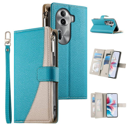 Stitching Multi-card Zipper Wallet Leather Phone Case with Short Strap, For OPPO Reno11 F / F25 Pro India, For OPPO Reno11 Global, For OPPO Reno11 Pro Global, For OPPO A18 / A38 Global, For OPPO A58 4G Global, For OPPO Reno10 / Reno10 Pro Global       ...