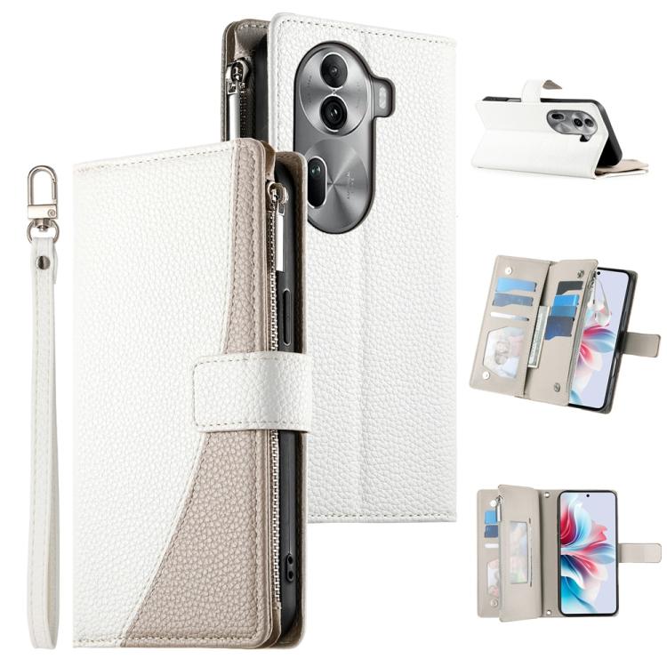 Stitching Multi-card Zipper Wallet Leather Phone Case with Short Strap, For OPPO Reno11 F / F25 Pro India, For OPPO Reno11 Global, For OPPO Reno11 Pro Global, For OPPO A18 / A38 Global, For OPPO A58 4G Global, For OPPO Reno10 / Reno10 Pro Global       ...