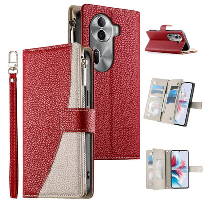 Stitching Multi-card Zipper Wallet Leather Phone Case with Short Strap, For OPPO Reno11 F / F25 Pro India, For OPPO Reno11 Global, For OPPO Reno11 Pro Global, For OPPO A18 / A38 Global, For OPPO A58 4G Global, For OPPO Reno10 / Reno10 Pro Global       ...