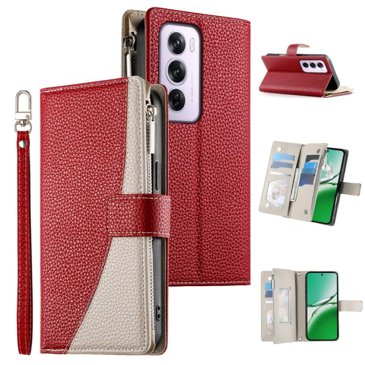Stitching Multi-card Zipper Wallet Leather Phone Case with Short Strap, For OPPO Reno16 F 5G / Reno16 FS 5G, For OPPO Reno15 F 5G, For OPPO Reno15 5G / Reno 15c 5G, For OPPO A6x 5G / A6 5G Global, For OPPO A6 Pro 4G / 5G Global / F31 5G                ...