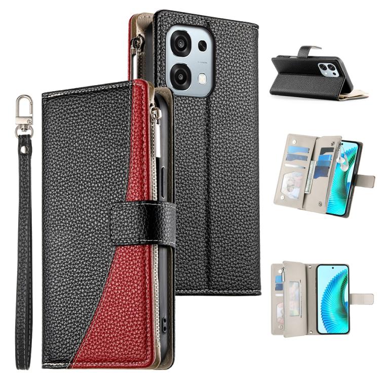 Stitching Multi-card Zipper Wallet Leather Phone Case with Short Strap, For OPPO Reno16 F 5G / Reno16 FS 5G, For OPPO Reno15 F 5G, For OPPO Reno15 5G / Reno 15c 5G, For OPPO A6x 5G / A6 5G Global, For OPPO A6 Pro 4G / 5G Global / F31 5G                ...