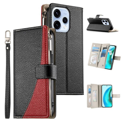 Stitching Multi-card Zipper Wallet Leather Phone Case with Short Strap, For OPPO Reno16 F 5G / Reno16 FS 5G, For OPPO Reno15 F 5G, For OPPO Reno15 5G / Reno 15c 5G, For OPPO A6x 5G / A6 5G Global, For OPPO A6 Pro 4G / 5G Global / F31 5G                ...